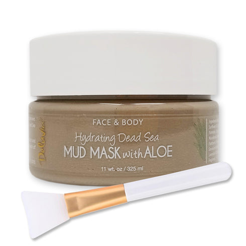 Hydrating Face & Body Mud Mask 11 oz, with Brush Applicator